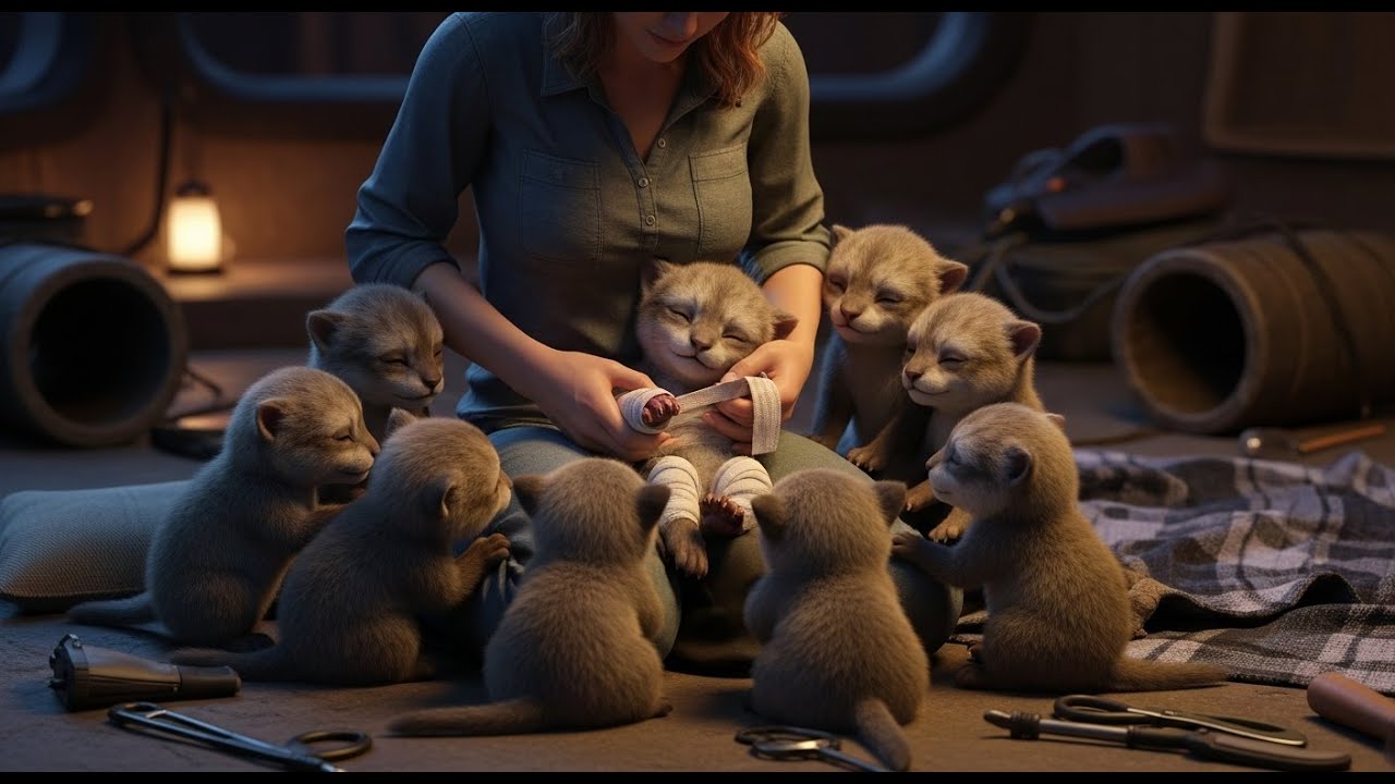 A Cub Burned Its Paw Training — The Human Wrapped It, and Ten Cubs Guarded Her All Night