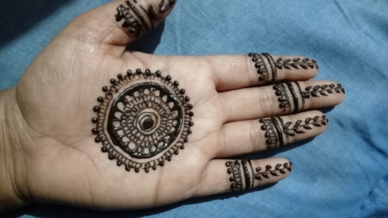 Simple front hand mehndi design long videos || #mehndidesign #simplemehndidesign #trendinvideos 