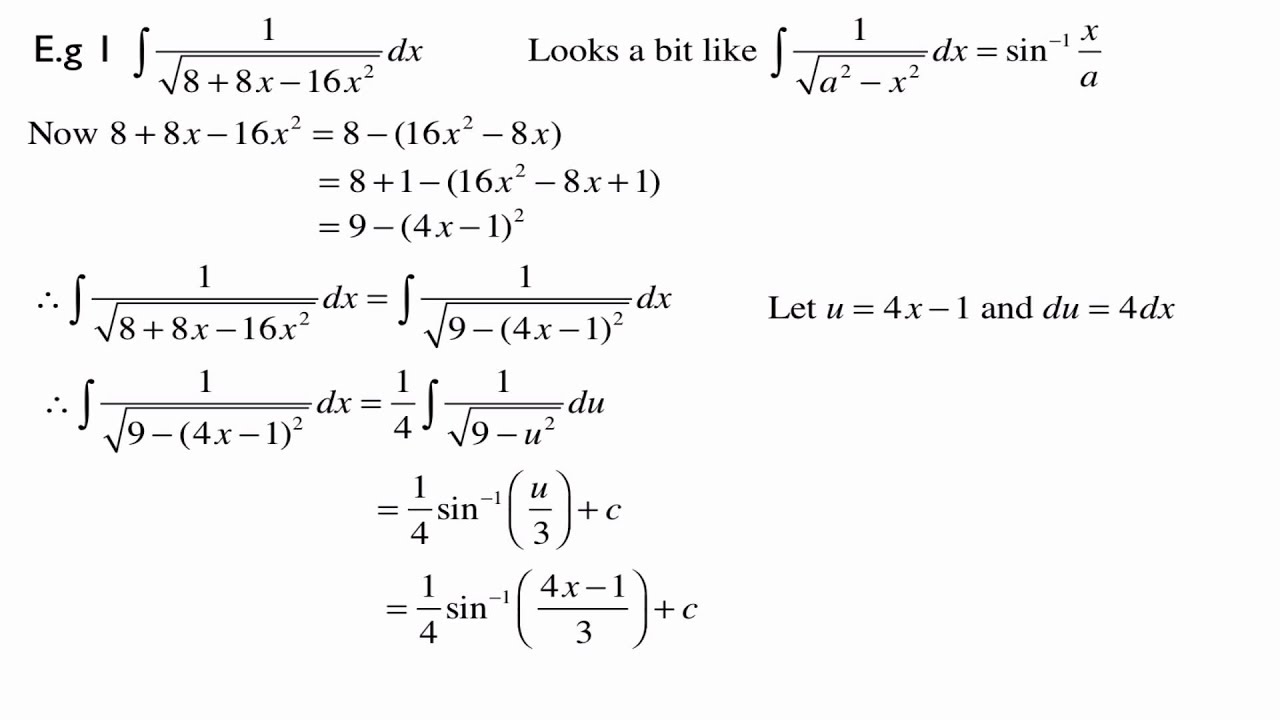 Integration Harder Substitution