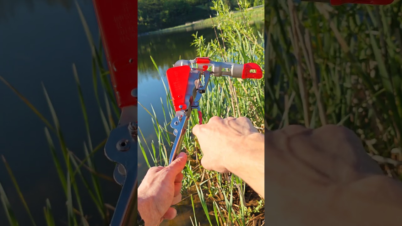 Auto hooking fishing rod holder fishing gear and tools #fishing #fishinggear #fishingaccessories