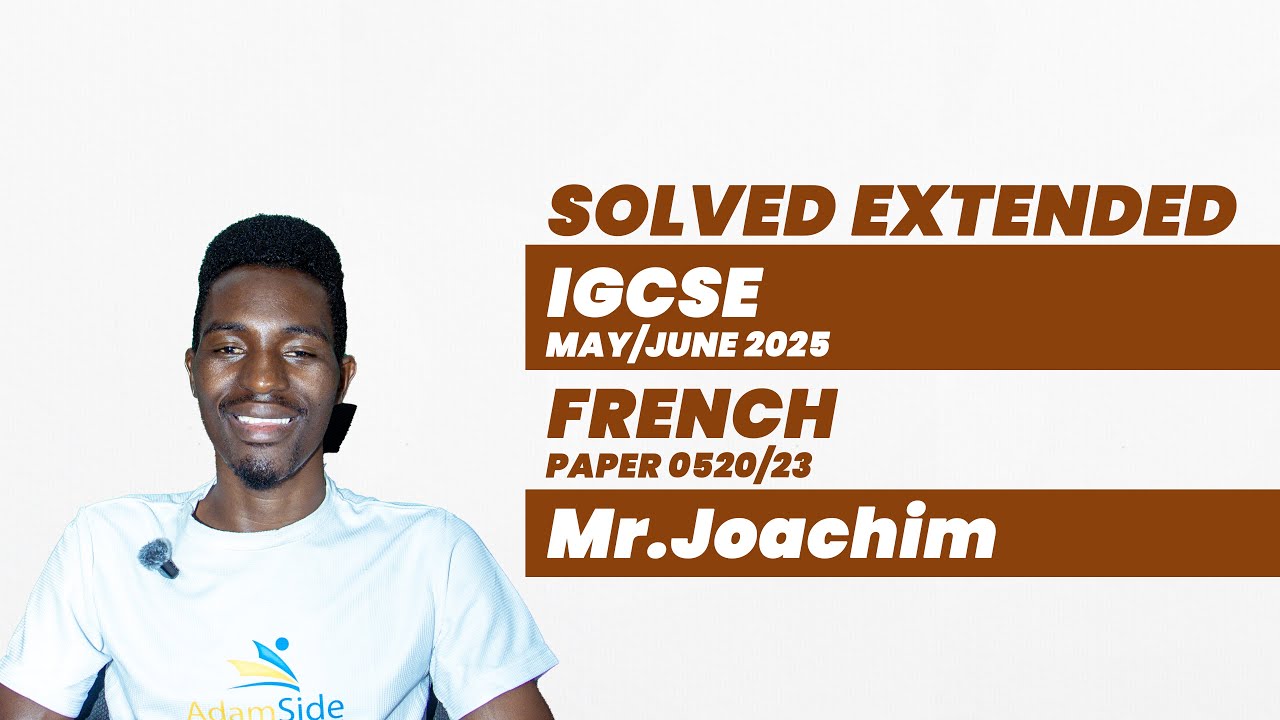 SOLVED EXTENDED FRENCH IGCSE MAY/JUNE 2025 PAPER 2 READING 0520/23