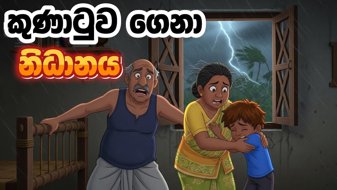 කුණාටුව ගෙනා නිධානය |Kunatuwa Gena Nidanaya| Sinhala Cartoon&nbsp;| Lama kathandara