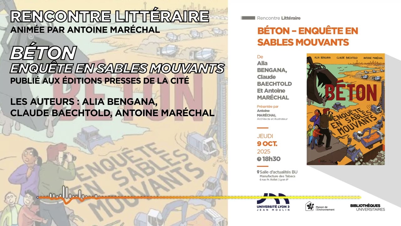 BU | Rencontres litt&eacute;raires : Antoine Mar&eacute;chal, auteur 