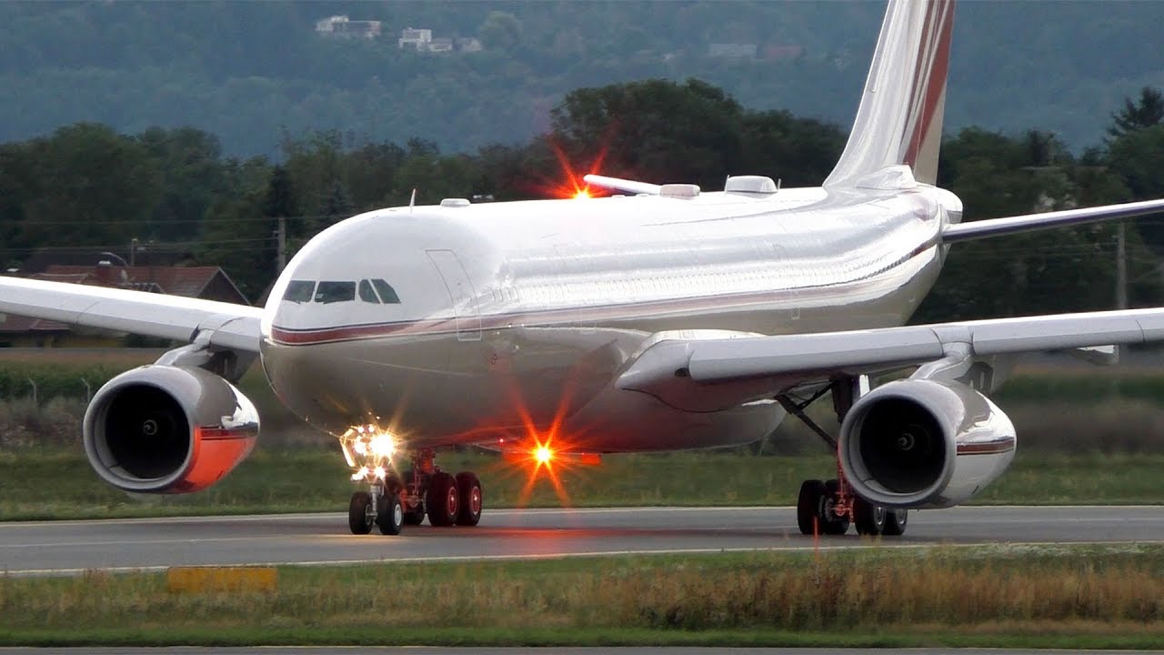 Jet Aviation Airbus A330 Corporate Jet takeoff at Graz Airport | VP-BHD