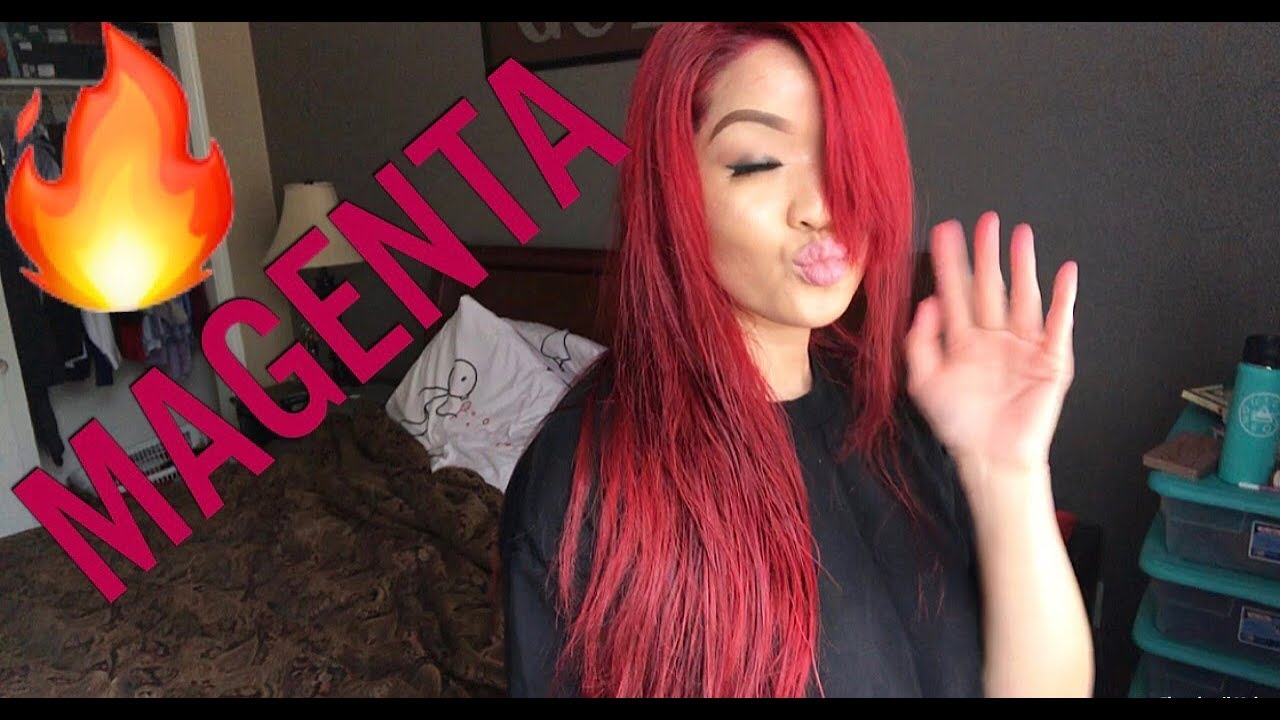 CHATTING WHILE I DYE MY LONG HAIR MAGENTA