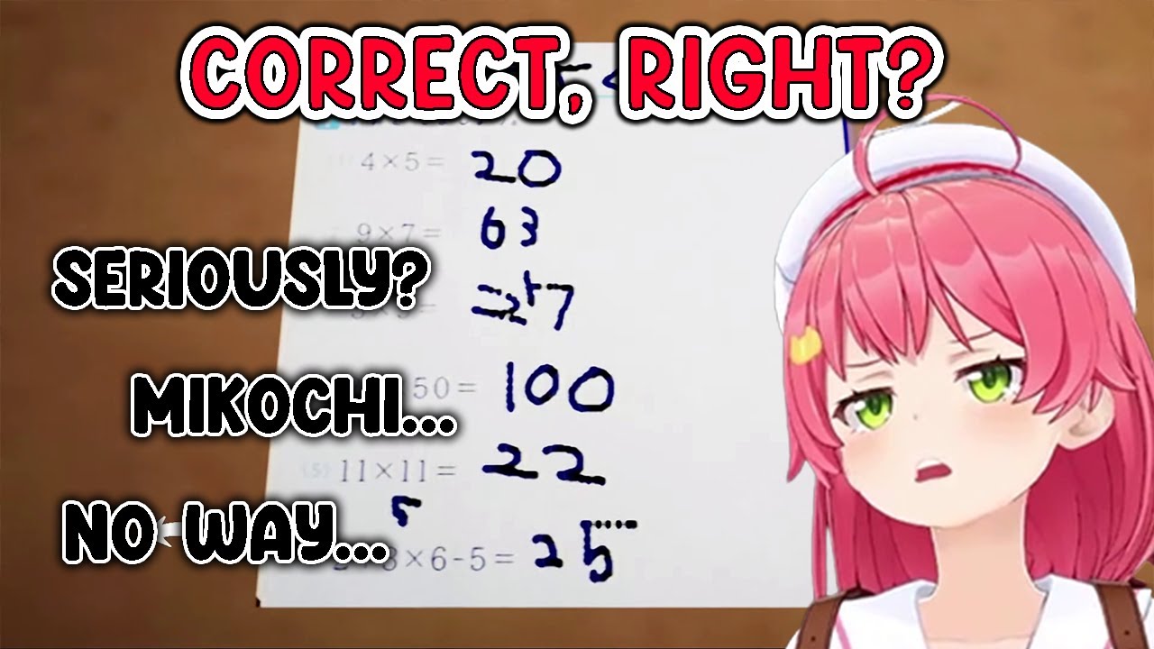 Math problems are the biggest horror for Mikochi in this horror game