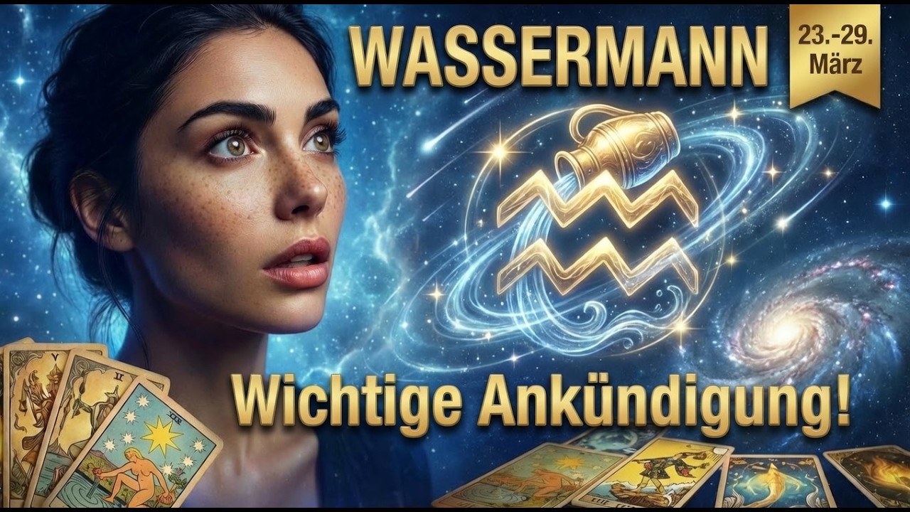 WASSERMANN ♒️ 23.&ndash;29. M&Auml;RZ: Gro&szlig;e Ank&uuml;ndigung & Kurswechsel! 🌬️ Das Universum spricht zu dir.