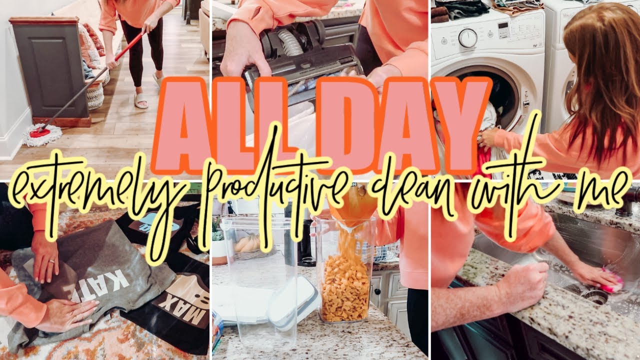 NEW! ⭐️ ALL DAY EXTREMELY PRODUCTIVE CLEAN WITH ME | SATISFYING FALL CLEANING 2022