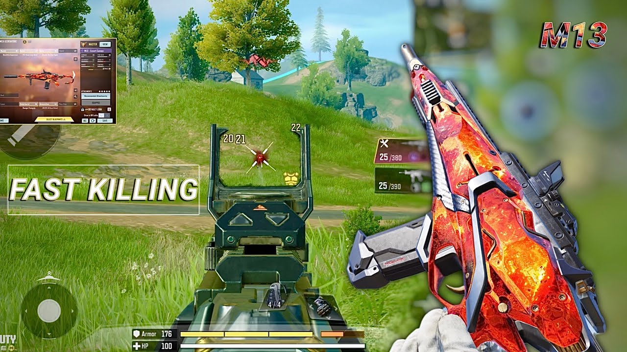 0 RECOIL in MID RANGE + HIGH DAMAGE | BEST M13 GUNSMITH CODM BR | CODM BR GAMEPLAY