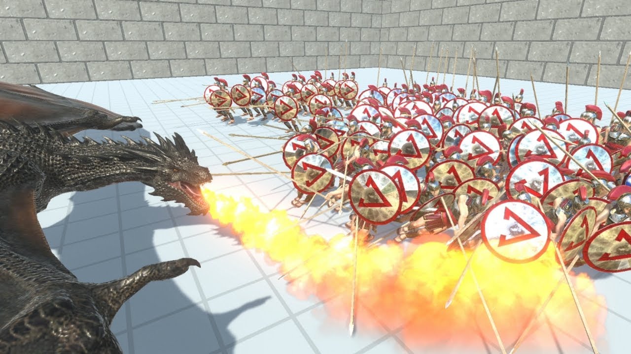 NEW UNIT DRAGON vs 100 Ancient Human Army Animal Revolt Battle Simulator
