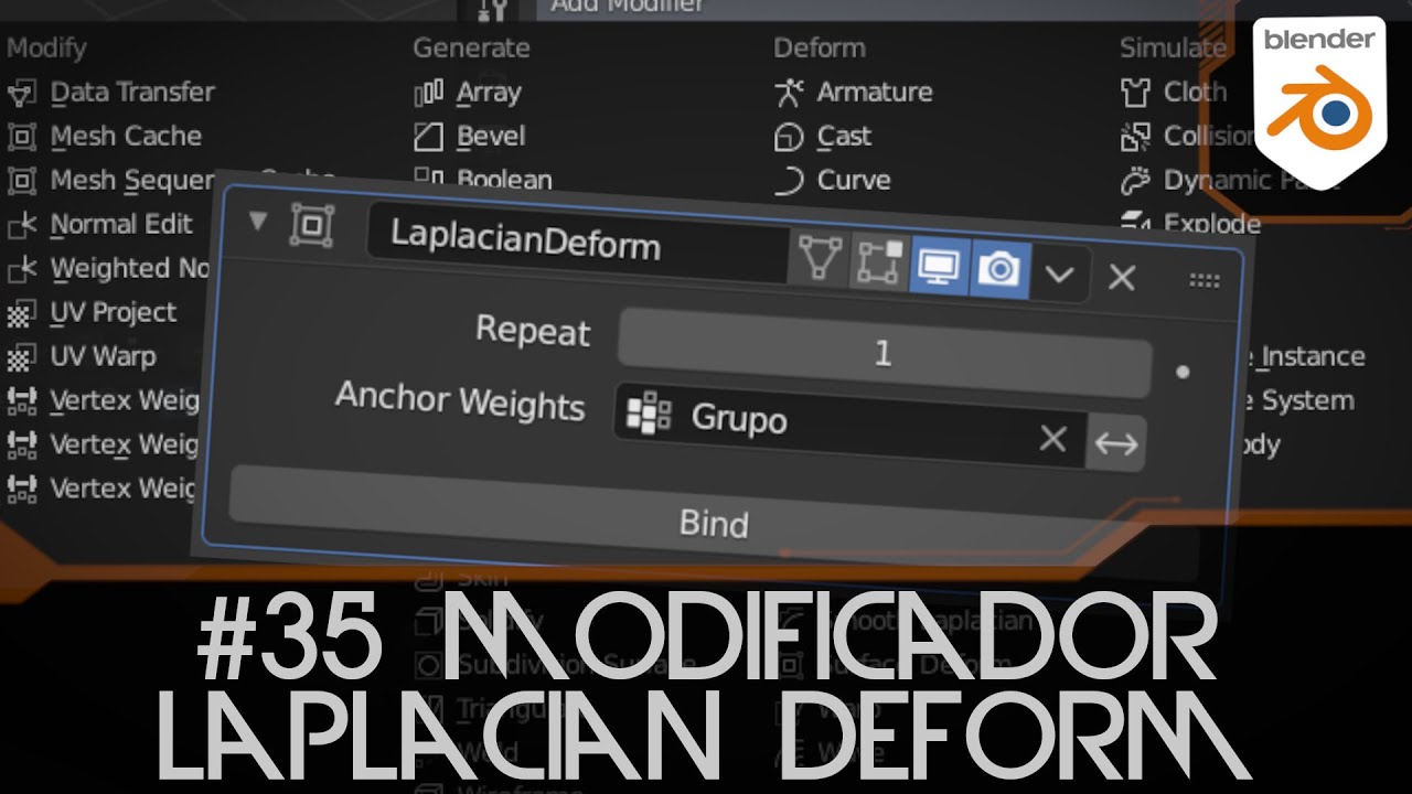 #35 Laplacian Deform Modifier en Blender 2.9 - Modificadores Blender