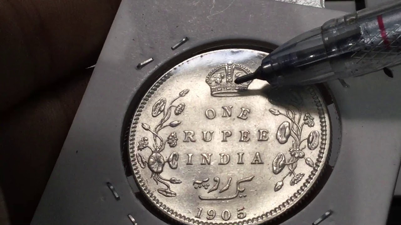 EDWARD VII ONE RUPEE SILVER COIN