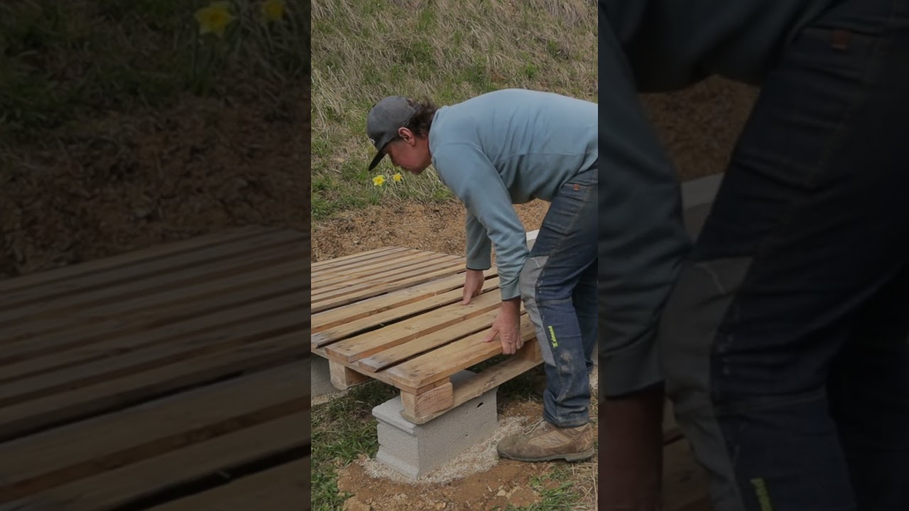 DIY pallet deck for CABIN #shorts