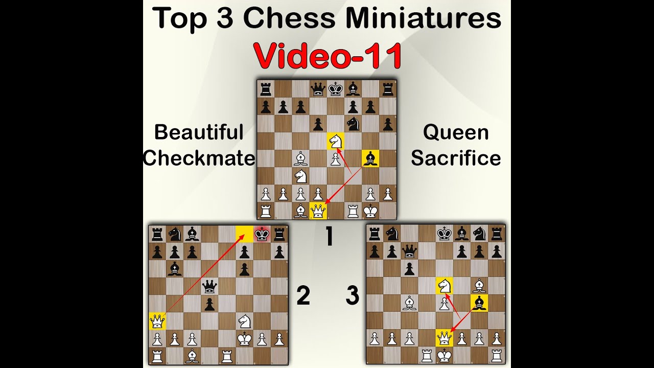 Top 3 Chess Miniatures | Beautiful Checkmate | Video#11