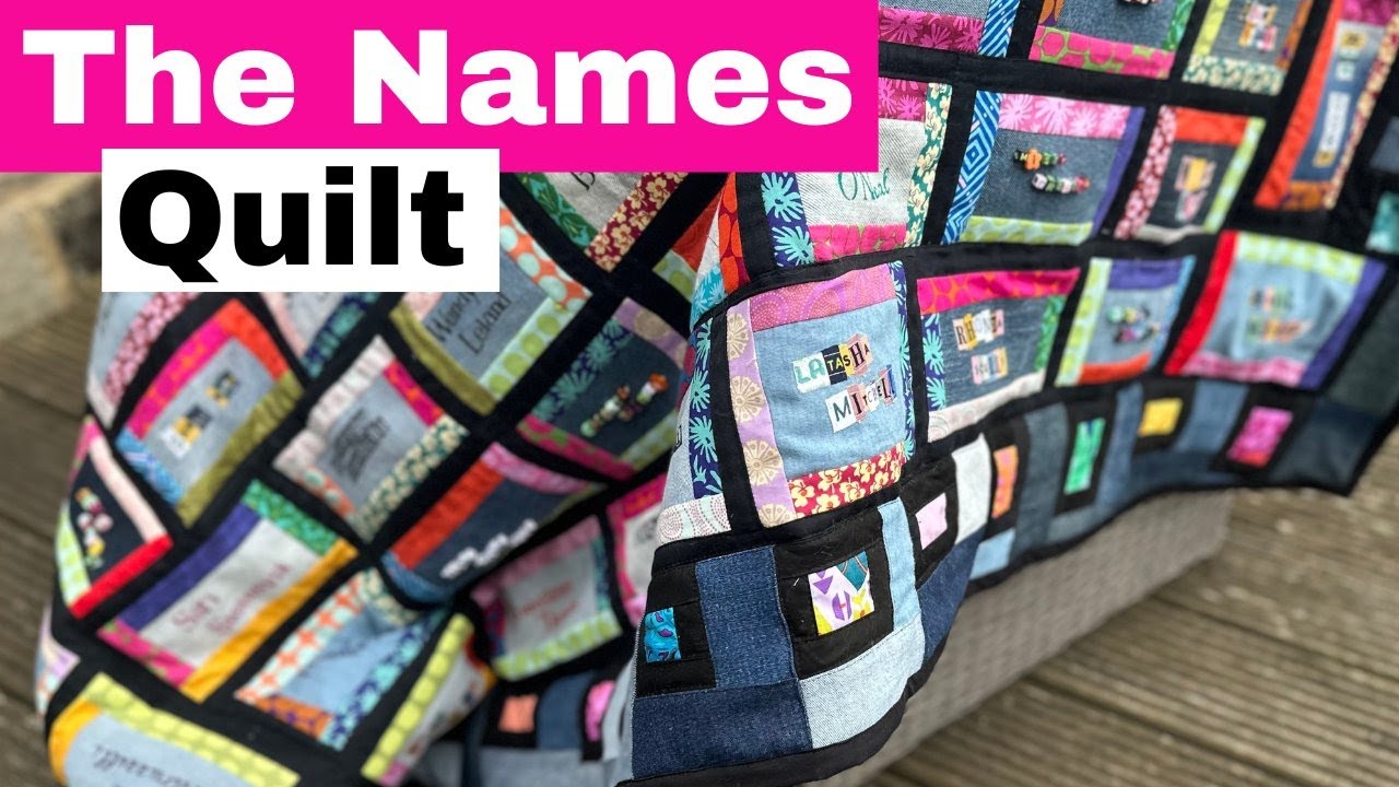 MY LATEST SCRAP QUILT!  The Scrap Club Names Quilt!