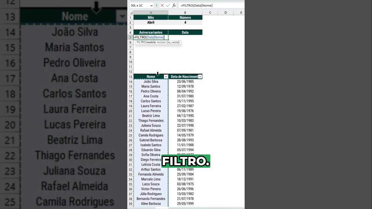 Como filtrar itens por data no Excel #planilhas #excelonline #cursodeexcel