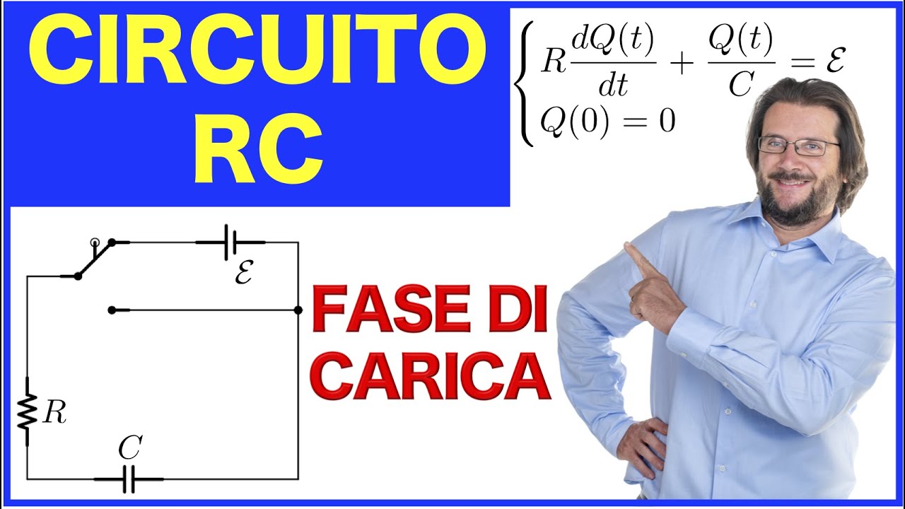 Circuito RC fase di carica del condensatore, analisi con equazione differenziale