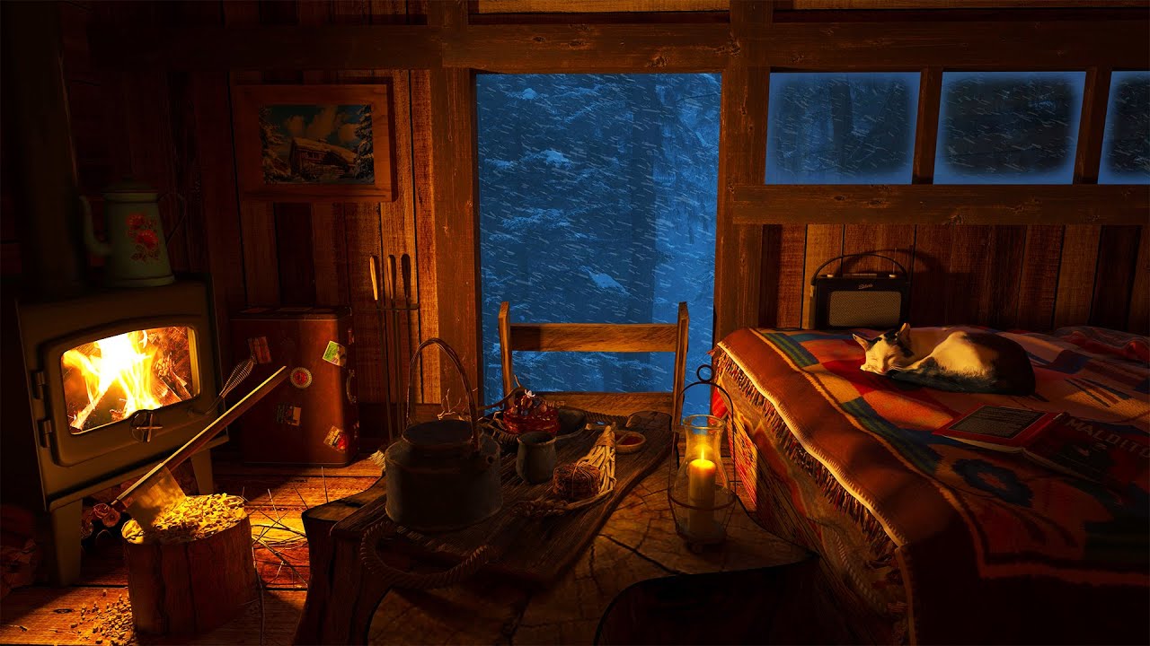 Уютный домик на дереве от Insomnia - Расслабляющая метель и камин