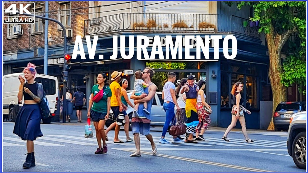 【4K】Buenos Aires Walk - Avenida Juramento, Barrio de BELGRANO | Walking Tour ARGENTINA