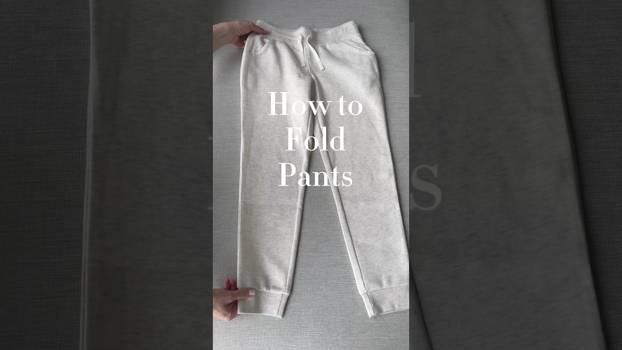How to fold track pants so they won&rsquo;t come undone #home #folding #easy #organization