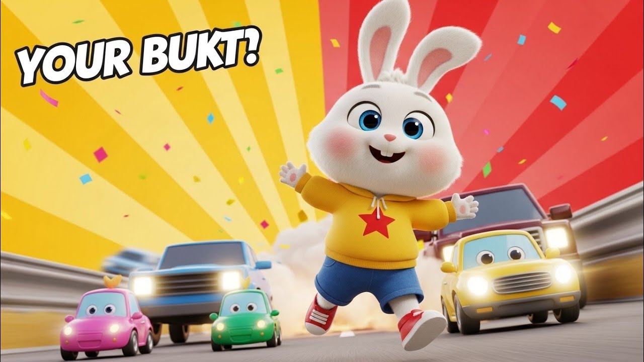 Jojo Bunny Go Go Cars 🚗🐰 | Fun Kids Song with Baby Cars & Big Cars | Learning Road Safety