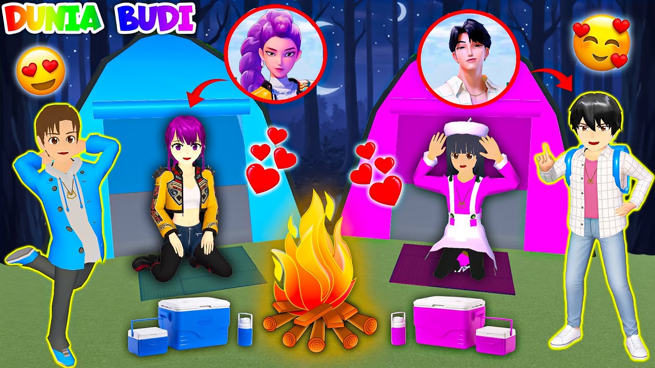 Yuta Mio Double Date Bucin Romantis Camping Dihutan Bareng RUMI KPOP DEMON HUNTER dan JINU SAJA BOYS