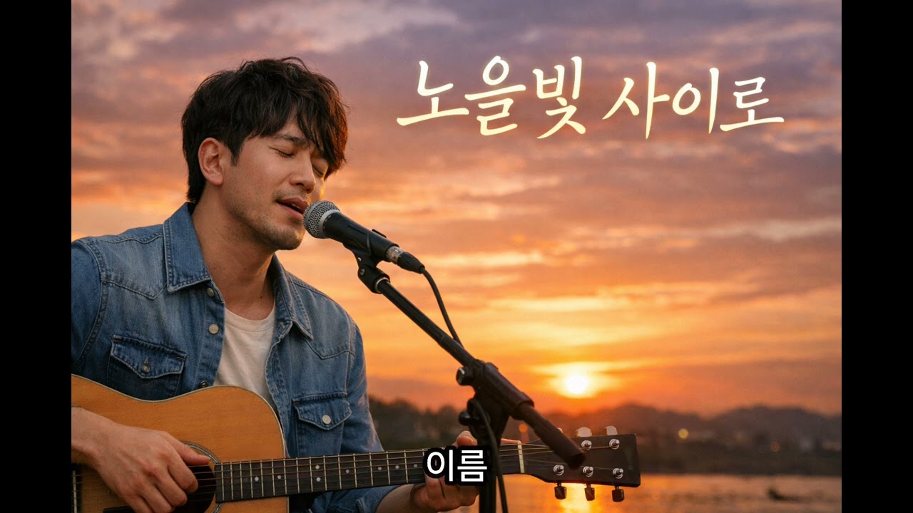 노을빛 사이로 | AI 음악 | 감성 포크 발라드 | 남자 싱글 보컬