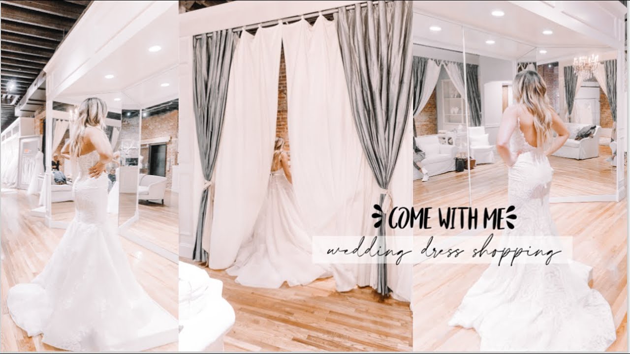 COME WITH ME WEDDING DRESS SHOPPING | my first time trying on dresses ever! | WEDDING SERIES
