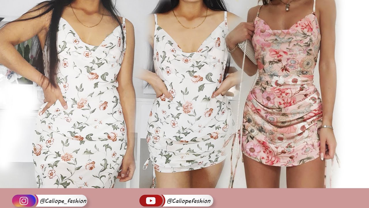 VESTIDO CON ESCOTE DRAPEADO  Aprende hacer el PATRON Y LA CONFECCIÓN + MOLDES GRATIS