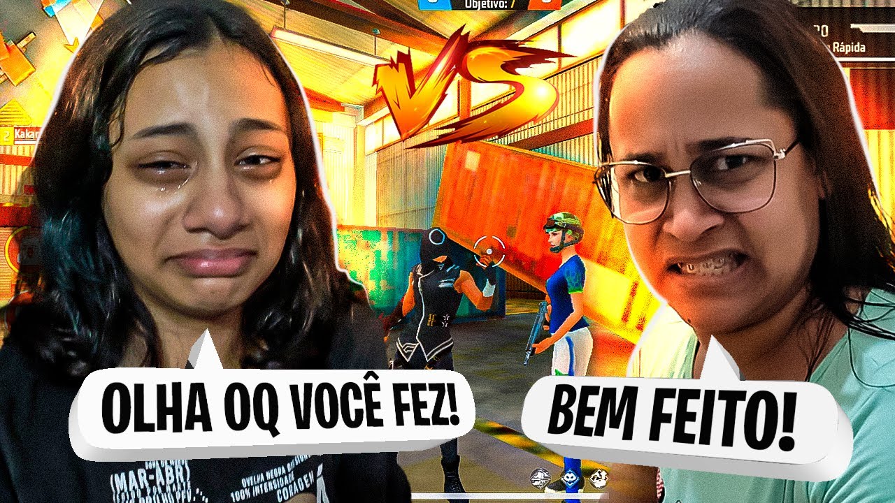 MINHA IRMÃZINHA XINGOU E FARPOU MINHA MÃE E EU FIZ AS DUAS CHORAR MUITO NO MEIO DO X1 FREE FIRE! 😭