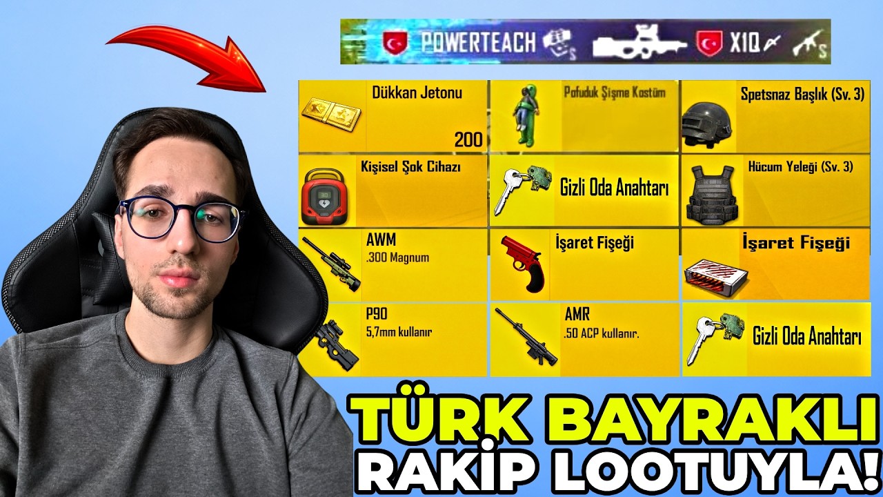 T&Uuml;RK BAYRAKLI RAKİPLERİN LOOTLARIYLA WIN ALMAK ! PUBG MOBILE