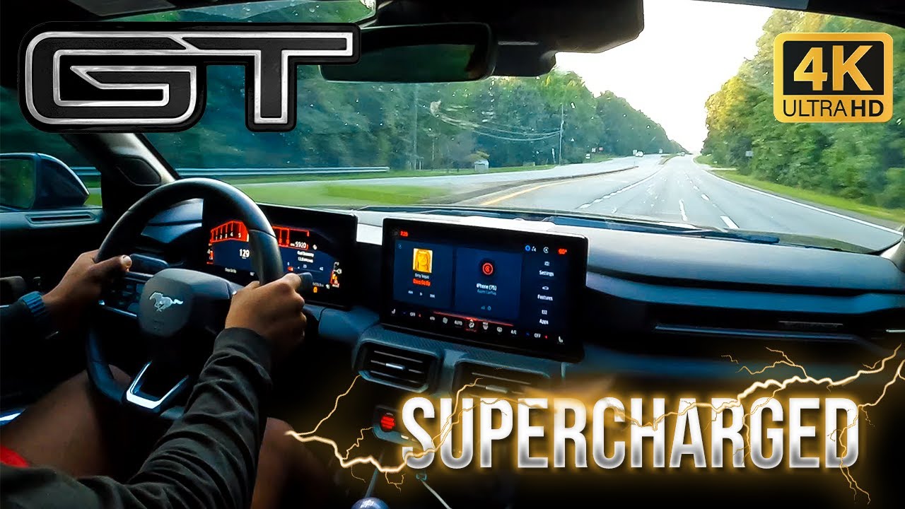 AGGRESSIVE POV DRIVE | SUPERCHARGED 2024 MUSTANG GT (HARD PULLS)