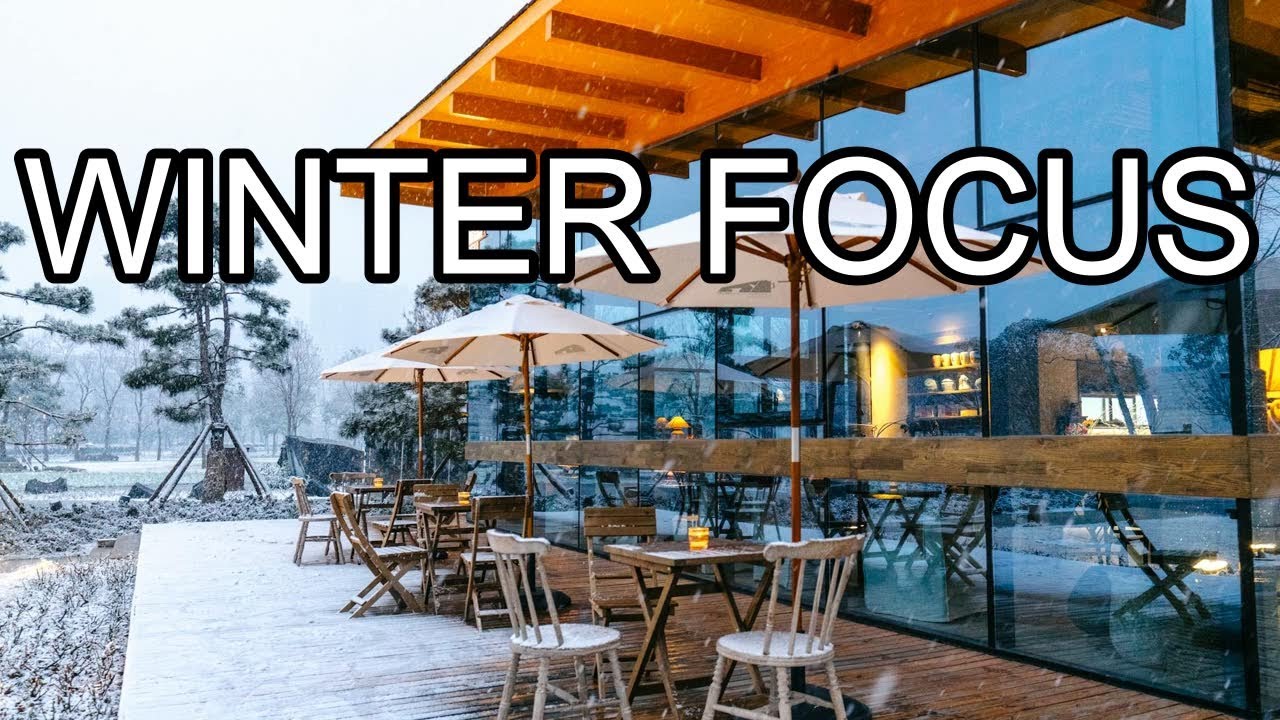 Snowy Library for Deep Work | Peaceful Winter Focus Ambient