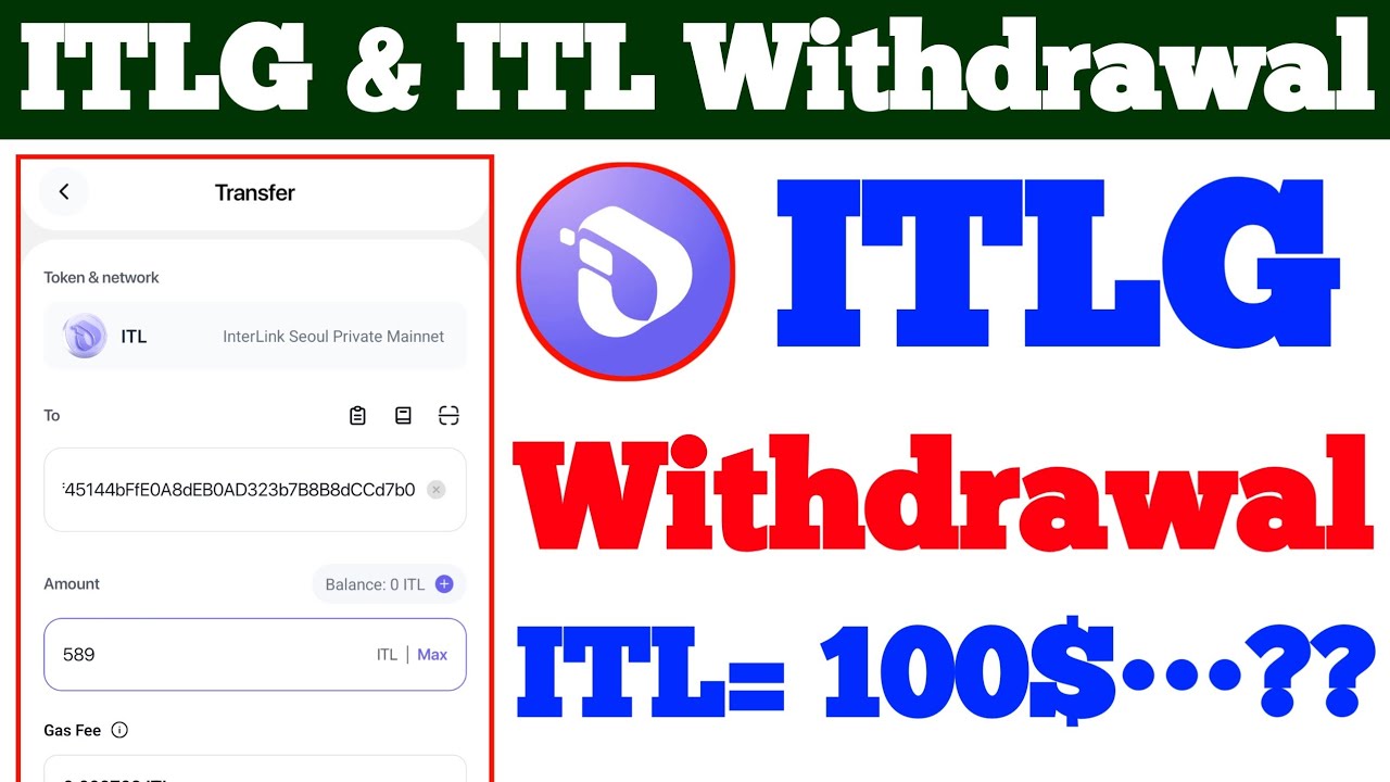 Interlink Withdrawal Process | ITLG Withdrawal Process | ITL Withdrawal Update Today #interlink |