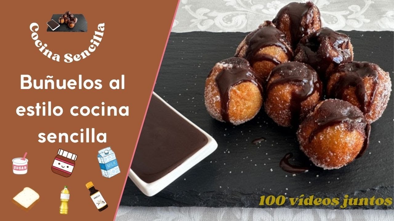 Buñuelos con chocolate al estilo cocina sencilla