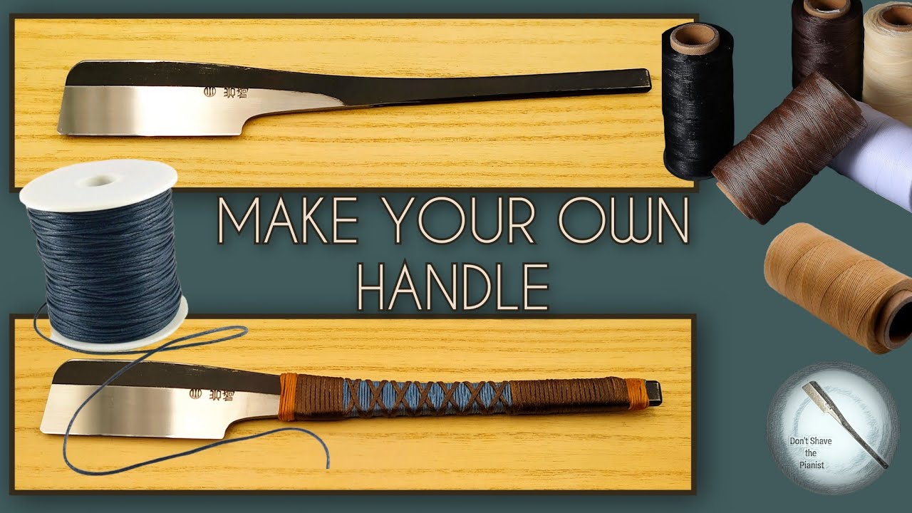 Make your own Kamisori handle! 2+1 ways to achieve it quickly and easily (Kamisori Iwasaki) EN subs.