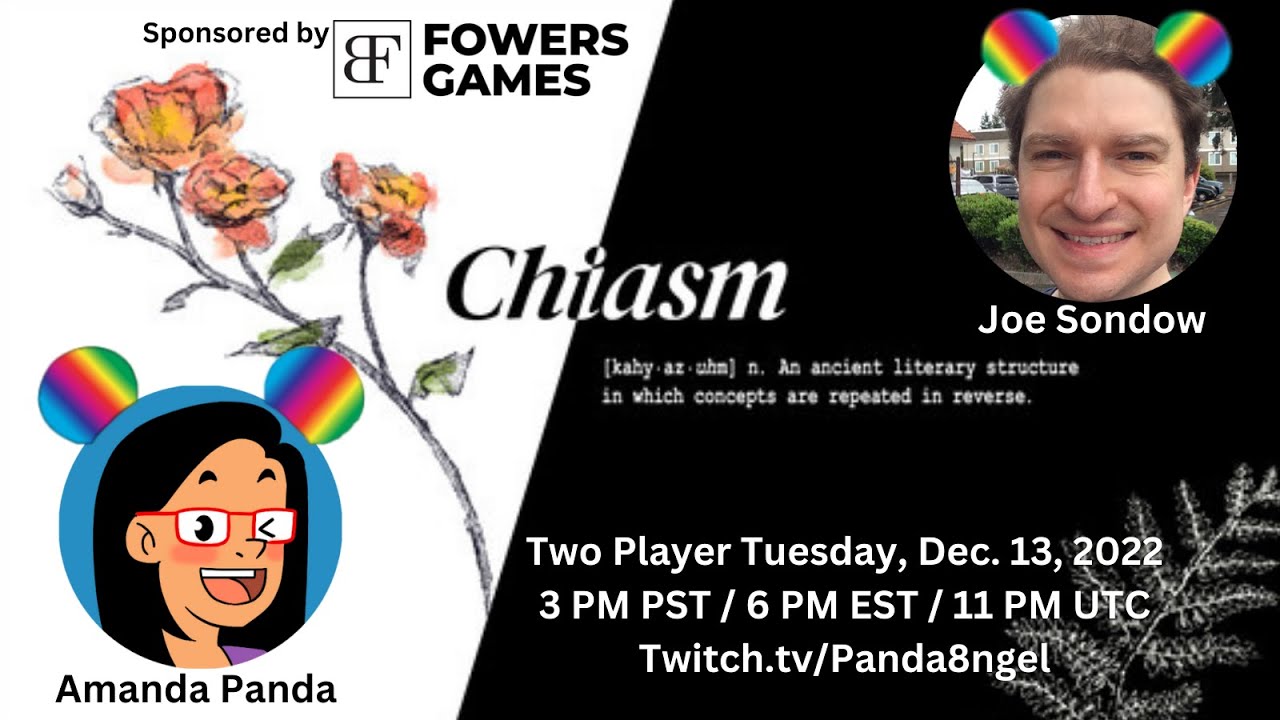 Panda vs Joe w/ designer Tim Fowers | Chiasm and Paperback Adventures from Fowers Games [Sponsored]