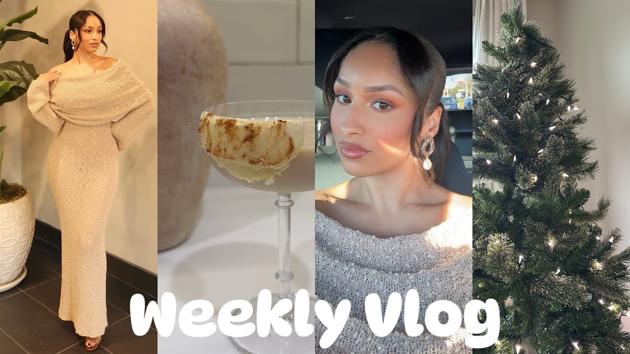 Weekly Vlog | Sugar Cookie Martini Recipe, Holiday Decor Shopping, Trying New Hair Styles & More