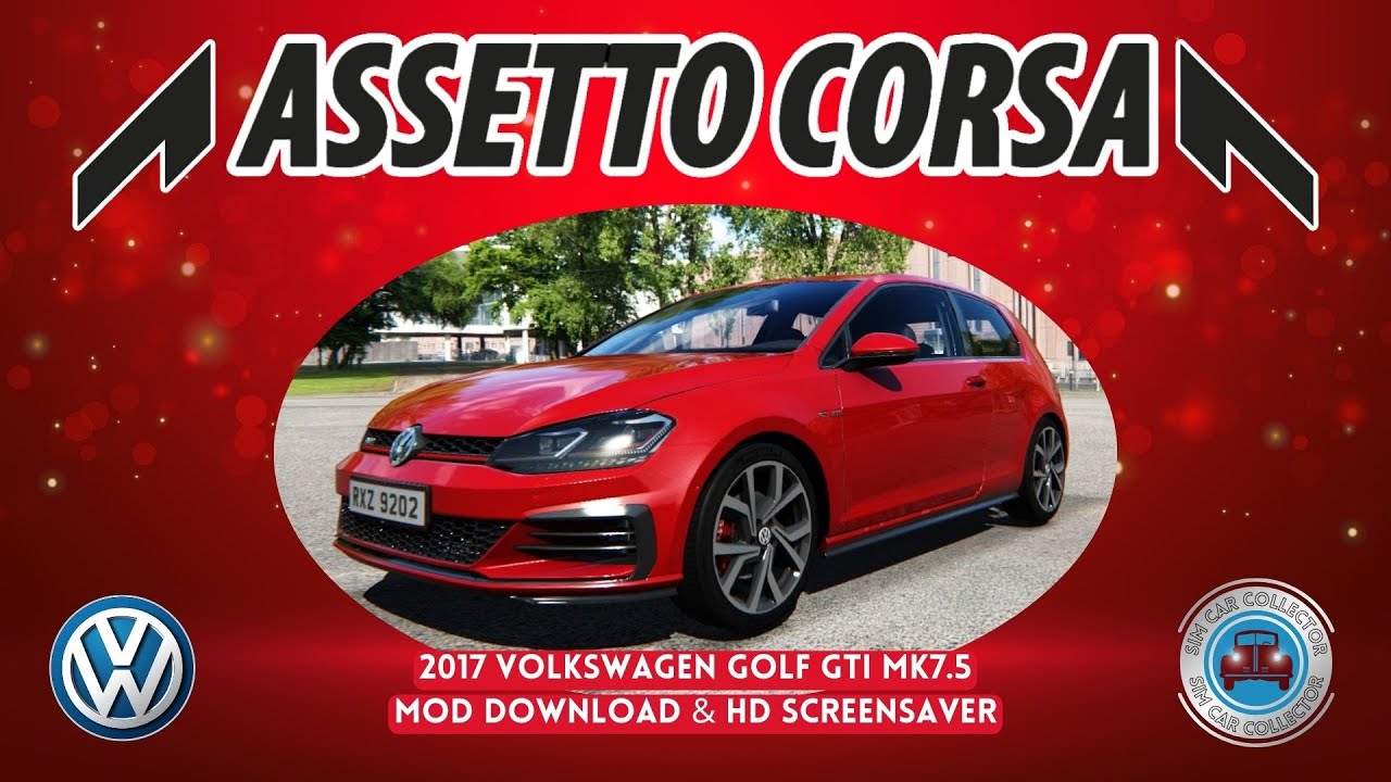 Volkswagen Golf GTI MK7.5 2017 - Assetto Corsa Car Mods FREE + Car Screensaver #assettocorsa #acmods