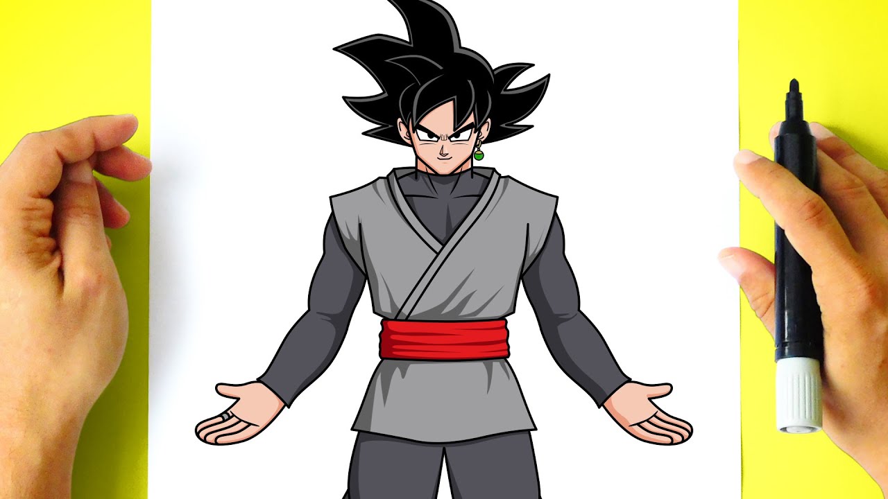 Como DESENHAR o GOKU BLACK Corpo Inteiro - Cómo DIBUJAR a GOKU BLACK Cuerpo Entero - Dragon Ball