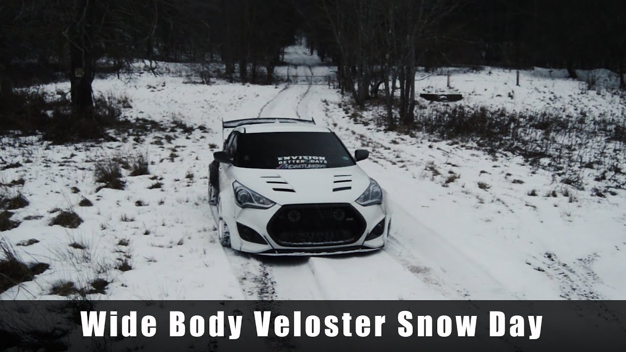Wide body Veloster Snow Day