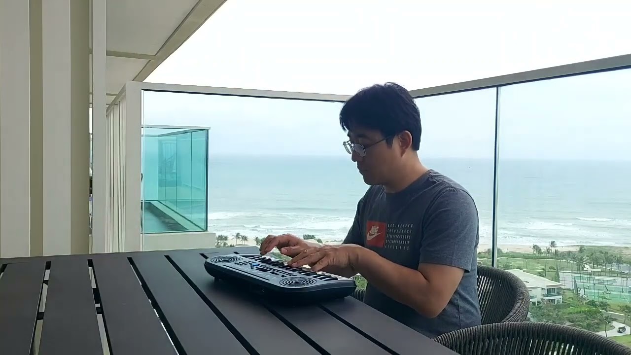 빛 되신 주 / KURZWEIL KP10 / 미니건반 / 자연속에서 연주 / 나트랑 알마리조트