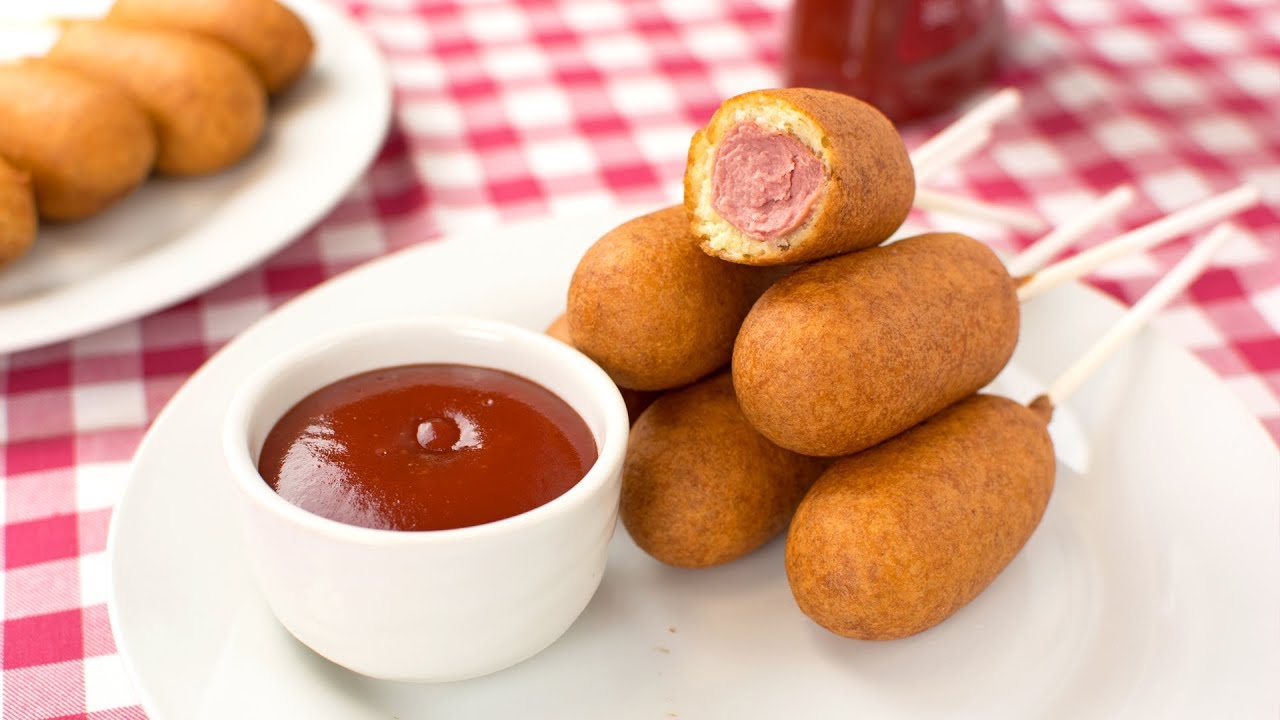 How to Make Mini Corn Dogs - Easy Homemade Corn Dogs Recipe