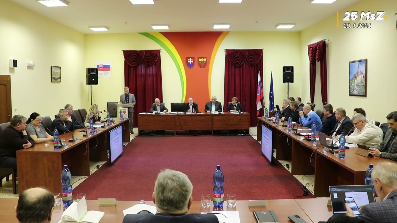 25. neplánované zasadnutie Mestského zastupiteľstva v Stropkove 28.1.2026