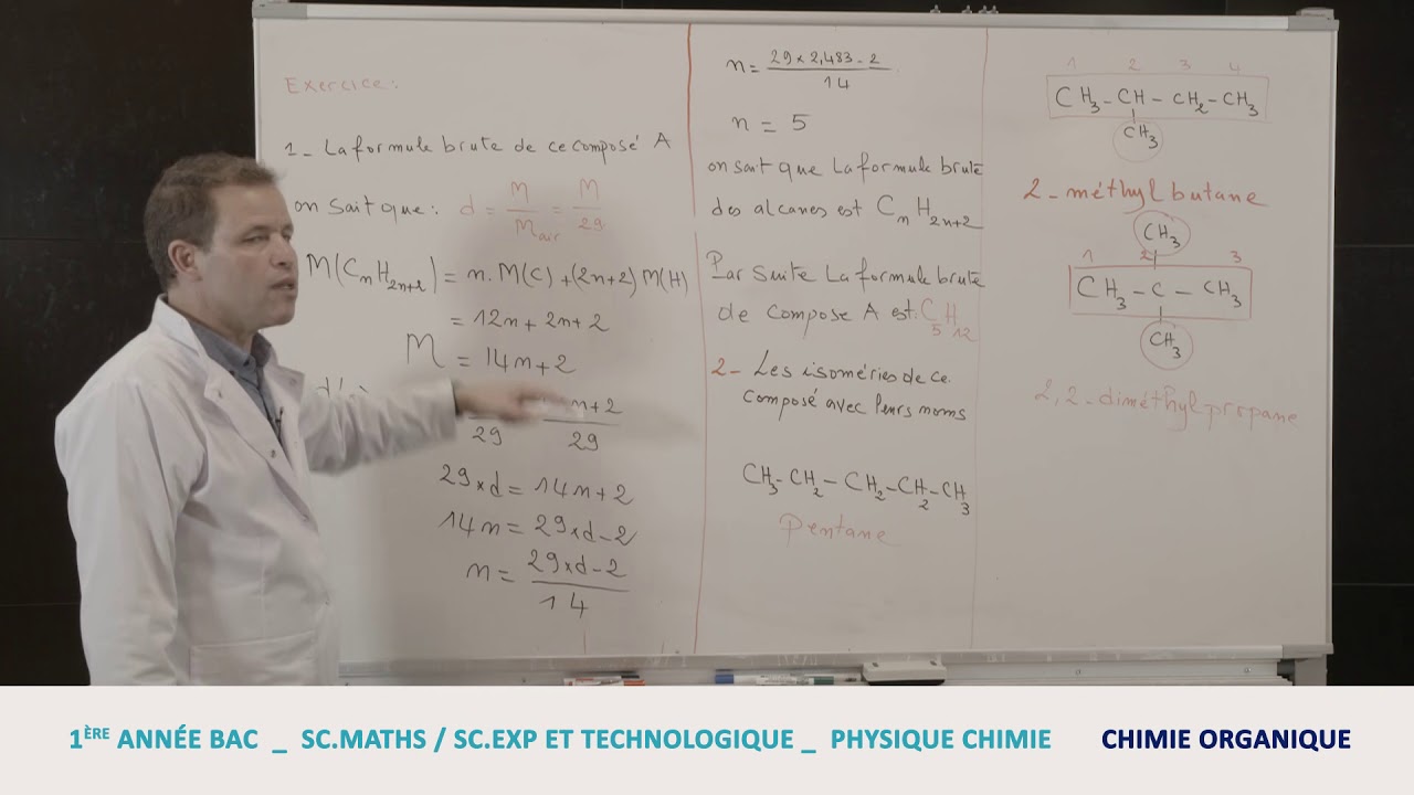 Chimie 1ère Bac: chimie organique 2