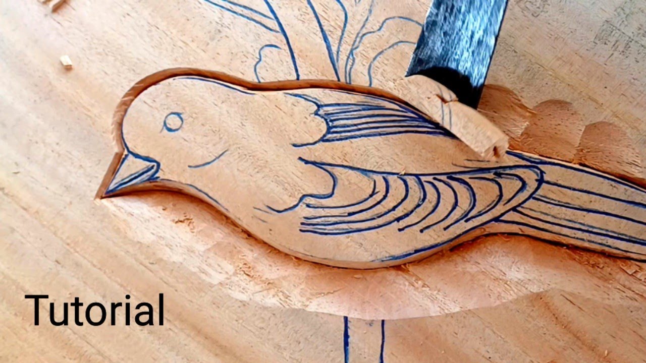 Beginners wood carving Tutorial || Bird out of wood