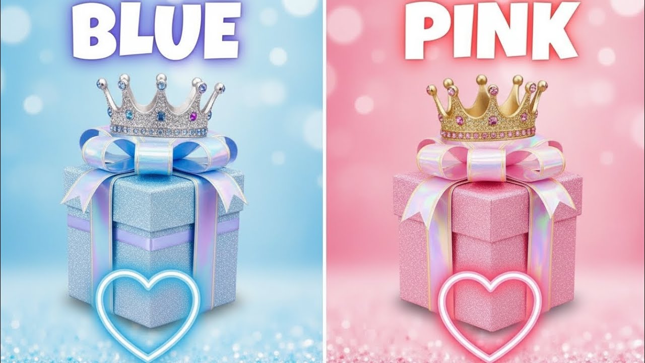 CHOOSE YOUR GIFT...!! 🎁 Blue Vs Pink Edition 💙💝 || 2 gift box challenge #goodvsbad