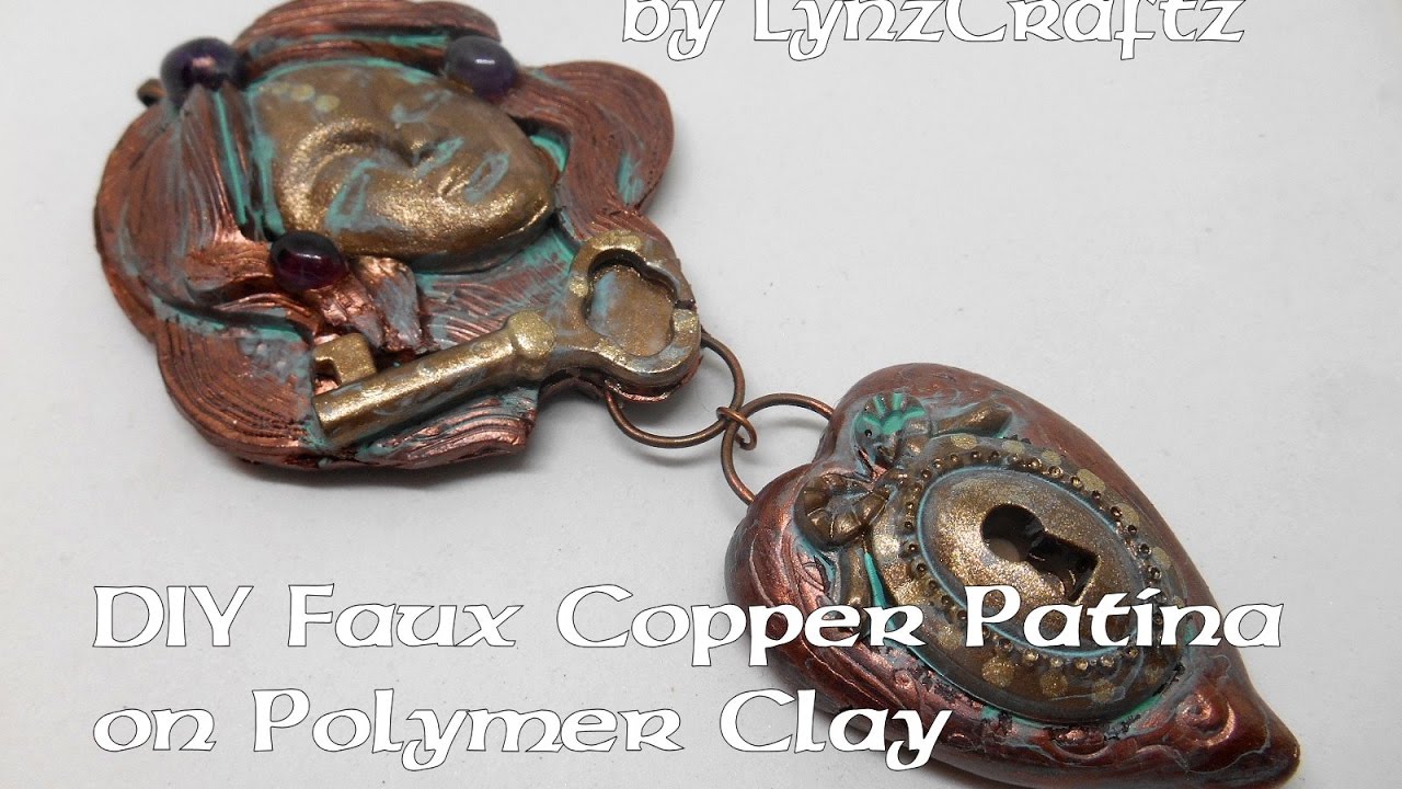 #diy  #polymerclay  Faux Copper Patina in Acrylic Paint on Polymer Clay Tutorial