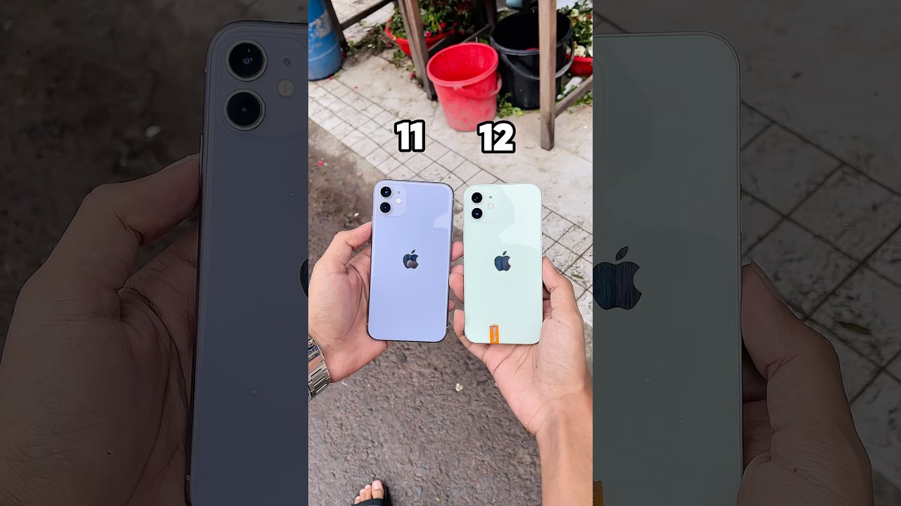 iPhone 11 Vs iPhone 12 || Design & Camera Comparison! #shorts