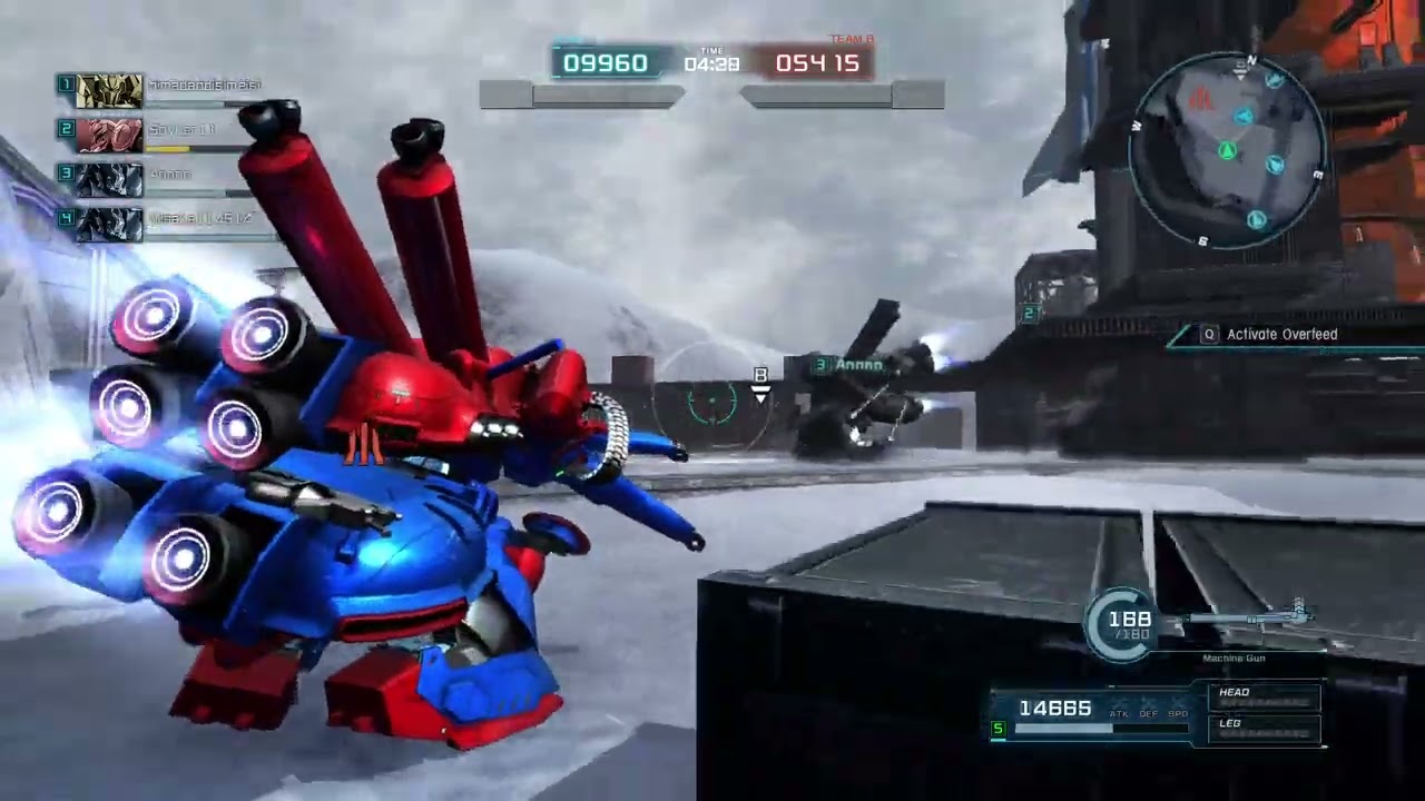 A match with 4 Xeku Zwei GUNDAM BATTLE OPERATION 2 (PC)